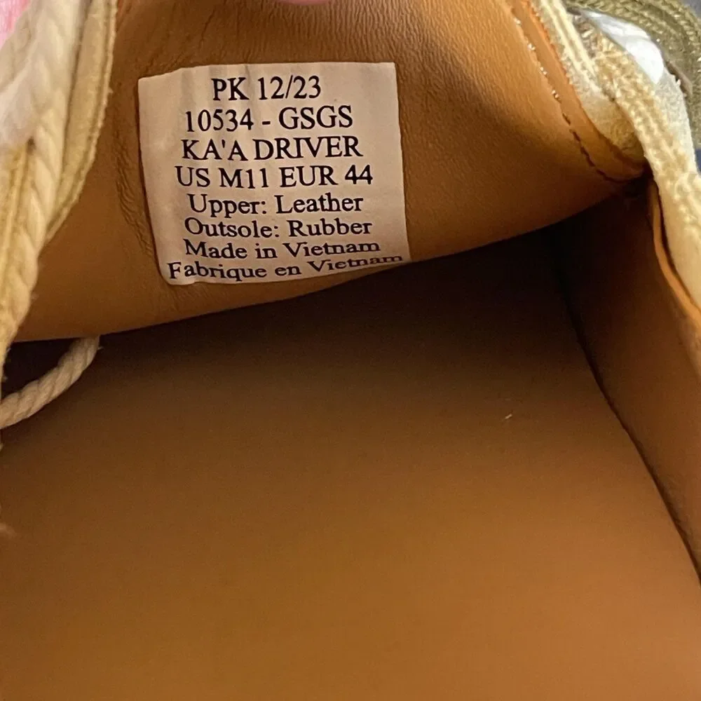 OluKai Shoes Mens Size 11 Beige Ka'a Driver Moccasin Casual Comfort 10534-GSGS